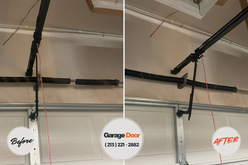Before and after: garage door repair Turtle Creek, PA